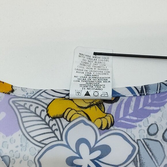 Scrubstar Disney Lion King V-Neck Print Scrub Top XL Simba & Floral Pattern NWOT - Picture 5 of 6